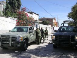 Los elementos del Ejército patrullan zonas tradicionalmente conflictivas como las colonias Gaviotas y Tierra Colorada. ARCHIVO /