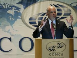 Jeh Johnson participa en el seminario de Comercio Exterior y Operador Económico Autorizado del Comce. EFE /