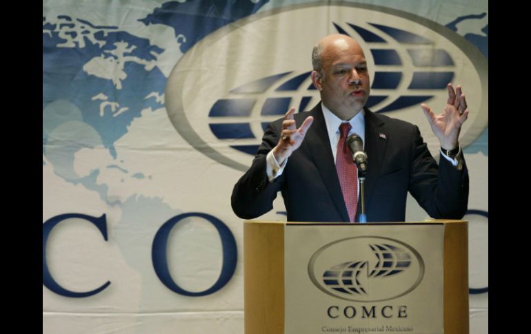 Jeh Johnson participa en el seminario de Comercio Exterior y Operador Económico Autorizado del Comce. EFE /