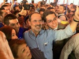 Gustavo Madero se enfrenta a Ernesto Cordero en la contienda por la dirigencia del PAN. TOMADA DE @LBallesterosM  /