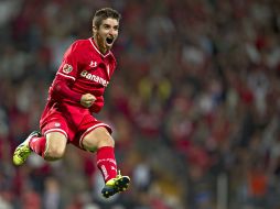 Brizuela festeja el gol con el que Toluca empató el juego en el tiempo regular. MEXSPORT /