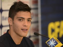 Raúl Jiménez dice que el equipo va bien, pero están trabajando para sumar y darle el futbol que le tenían acostumbrada a su afición. MEXSPORT /