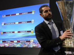 La sede de la UEFA sorteó la siguiente ronda de este torneo. AP /