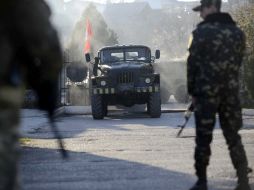 El jueves pasado, las mismas fuerzas prorrusas habían tomado el control de la corbeta ucraniana 'Ternopi'. EFE /