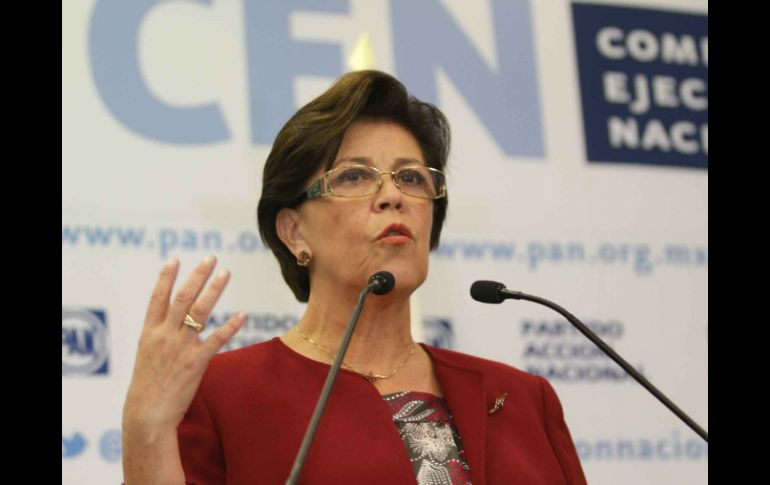 La presidenta nacional del PAN, Cecilia Romero Castillo, expone que esta reforma es clave para avanzar en la democratización del país. ARCHIVO /