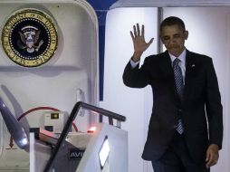 Barack Obama arriba al aeropuerto Leonardo Da Vinci en Roma. EFE /