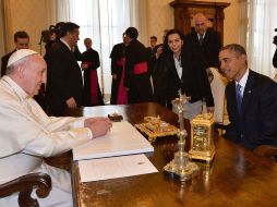 El Papa Francisco y el presidente de Estados Unidos, Barack Obama, durante su encuentro. AFP /