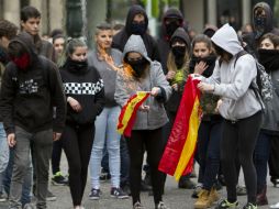 Los estudiantes piden la dimisión del ministro de Educación, Cultura y Deporte, Ignacio Wert. EFE /