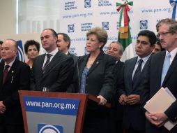 ''Por ningún motivo debemos tolerar que algún panista se esconda bajo los pliegues del fuero'', dice la dirigente panista. ARCHIVO /