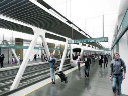 Simulación de una de las estaciones del nuevo corredor del Sistema de Tren Eléctrico Urbano. ESPECIAL /
