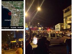 Tras el sismo el éxodo de personas comenzó al norte de Chile en vehículos y a pie. ESPECIAL /