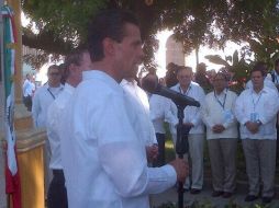 El Presidente Peña Nieto recibe las llaves de la ciudad de Comayagua. TOMADA DE @VRubioMarquez  /