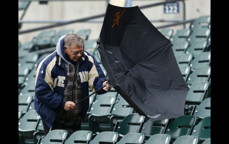 Esperaban mucha más lluvia durante el día en la ciudad. AP /