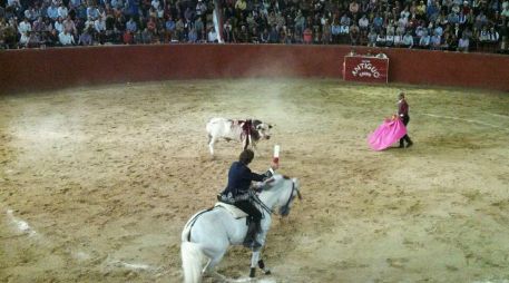 El rejoneador Pablo Hermoso de Mendoza, en el festival taurino en la plaza 'El Centenario'.  /