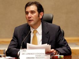 Lorenzo Córdova, presidente del Instituto Nacional Electoral. NTX /