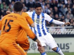 Vela ha destacado en un equipo mediano en España, pero sus negativas al Tri le han valido críticas. EFE /