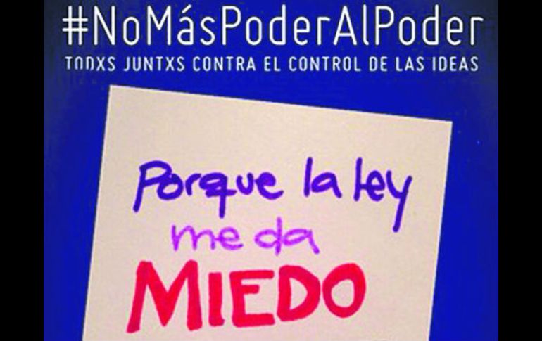 Convocatoria. En las redes sociales circula la siguiente invitación contra la norma de telecomunicaciones. ESPECIAL /