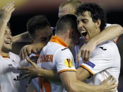 El equipo español tuvo una noche histórica en Mestalla. AP /