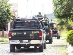 Policías municipales y del Estado realizan un operativo para encontrar a los responsables. ARCHIVO /