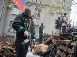 LA UE expresa su preocupación por las acciones emprendidas por grupos separatistas en el este de Ucrania. EFE /