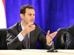 Bashar Al Asad ofrece un discurso ante estudiantes de la Universidad de Damasco. EFE /