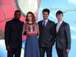 En la foto, el elenco de la película 'El Sorprendete Hombre Araña 2'. AFP /