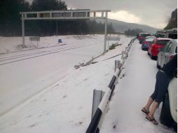 Miguel Ángel Mancera informa que la circulación está detenida en la México-Toluca por la granizada. TOMADA DE @ManceraMiguelMX  /