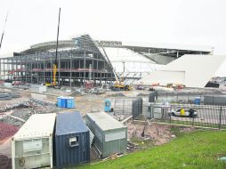 Así lucía el martes 15 de abril la Arena Corinthians, sede del primer partido de la próxima Copa del Mundo, entre Brasil y Croacia.  /