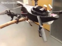 El drone no supera un metro de envergadura con las alas desplegadas y pesa alrededor de 250 gramos. ESPECIAL /