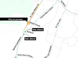 Desde el lunes pasado los cuatro carriles centrales fueron cerrados para construir el desnivel del nodo.  /