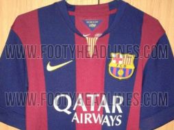 Una de sus nuevas características es que las franjas blaugranas son menos y más anchas. Tomada de: footyheadlines.com. ESPECIAL /