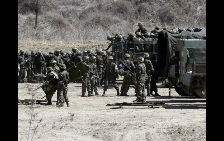 La tensión en Corea se ha intensificado a raíz de las maniobras militares conjuntas de Seúl y Washington. ARCHIVO /