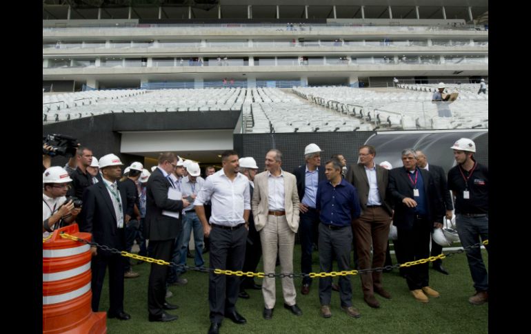 Los organizadores están en una carrera contra el tiempo y el estadio debe estar listo lo antes posible. AFP /
