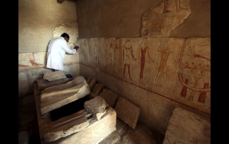 Entre los restos de las momias figuran unas de niños recién nacidos, que están bien embalsamadas. ARCHIVO /