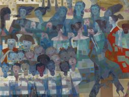 'Guerra y Paz' es un gran mensaje ético y humanista, señaló el hijo del artista y comisario de la exposición. EFE /