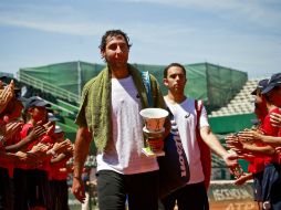 Es el octavo título en la modalidad de dobles para el tenista veracruzano. EFE /