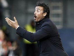 Luis Enrique Martínez tiene a los Celestes en novena posición de la tabla en España. EFE /