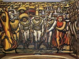 El famoso mural 'La Revolución mexicana' de David Alfaro Siqueiros será una de las piezas en la subasta. ARCHIVO /