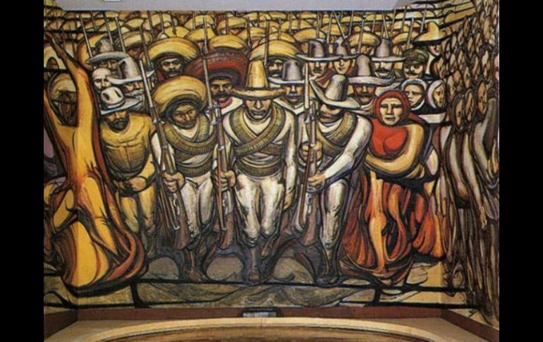 El famoso mural 'La Revolución mexicana' de David Alfaro Siqueiros será una de las piezas en la subasta. ARCHIVO /