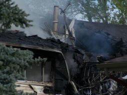 El accidente provoca fuertes daños en la vivienda. TOMADA DE @GlitchChaos  /