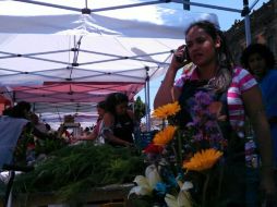 Previo al Día de las Madres, comerciantes de flores del Mercado Corona ya venden su mercancía frente a la ''Prepa'' número uno.  /