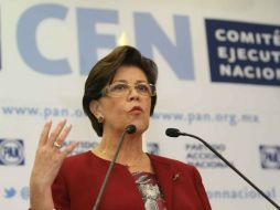 Cecilia Romero, presidenta del PAN, analiza qué espacios requerirán de vigilancia para solicitar apoyo a la autoridad. ARCHIVO /