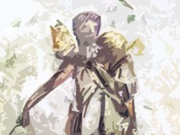 El Buen Pastor lleva sobre sus hombros la oveja perdia, herida o enferma.  /