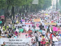 Petición a Peña Nieto. Las mamás que buscan a sus desaparecidos quieren resultados. EFE /