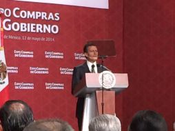 Enrique Peña Nieto inaugura la Expo Compras de Gobierno 2014. TOMADA DE @legnague. ESPECIAL /