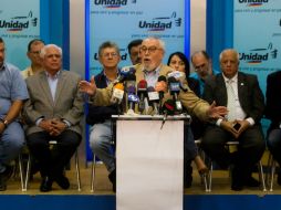 Ramón Aveledo indica que no se prestará para un diálogo mientras sigue la represión a protestas contra el gobierno. EFE /