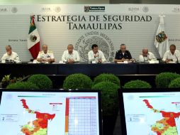 El secretario de Gobernación, Miguel Ángel Osorio Chong, durante la presentación de la estrategia de seguridad. EFE /