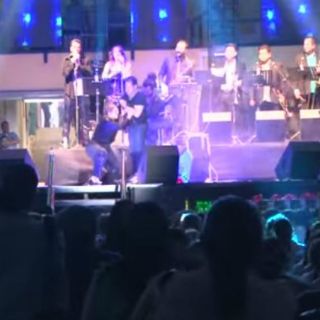 Lupita D'Alessio sufre caída en pleno escenario