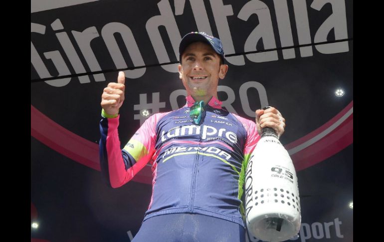 Diego Ulissi, de Lampre consiguió su segunda etapa en el Giro. EFE /