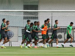 Los jugadores tuvieron un partidillo recreativo y le dieron varias vueltas a la cancha principal del Centro de Alto Rendimiento. EFE /